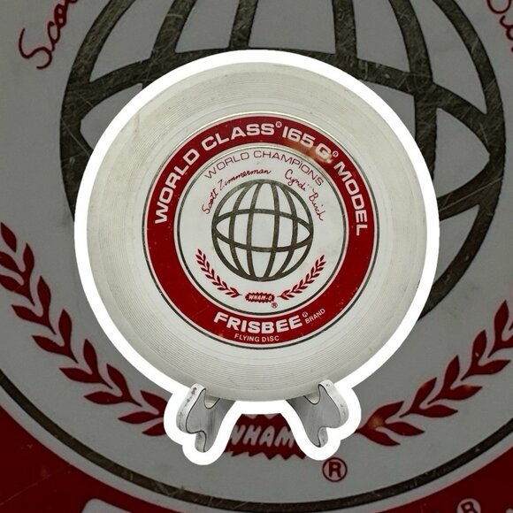 Wham-o Frisbee World Class 165G 81 E Mold Scott Zimmerman Cindi Birch Vintage - Picture 2 of 13